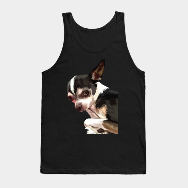 cute puppy-vector art the dog Tank Top by ビーズ